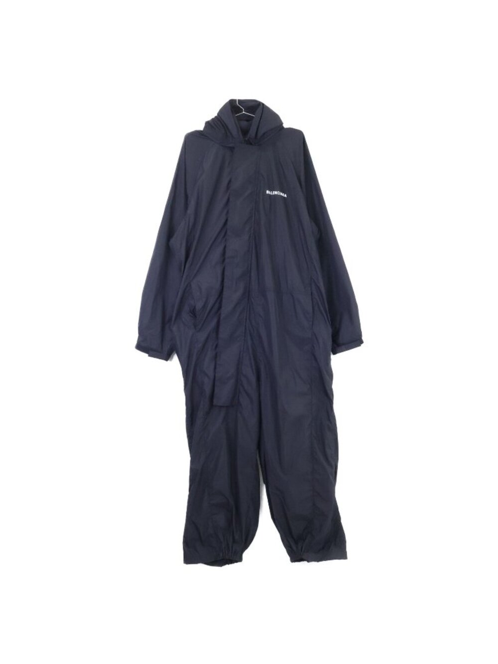 Balenciaga Matte Nylon Logo Oversized Jumpsuit